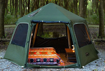 tentes gonflables vert