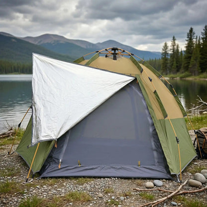 double toit tente 2 secondes