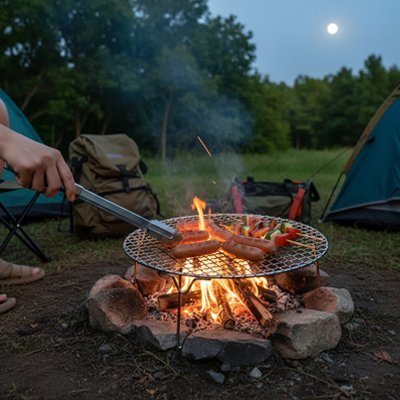 Grille ronde barbecue 