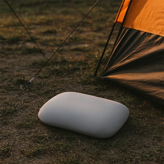 Oreiller de camping gris