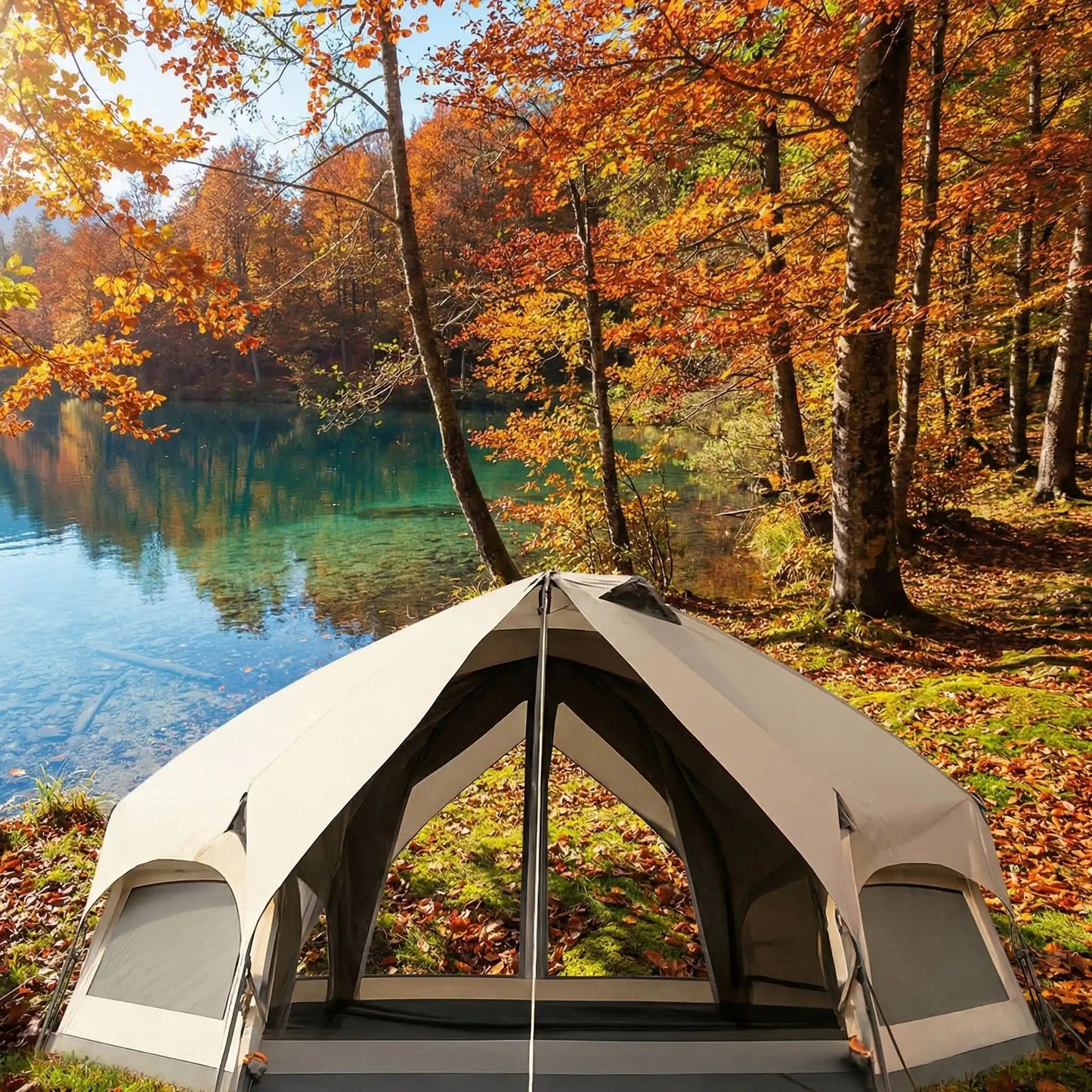 tente de camping domeunity automne