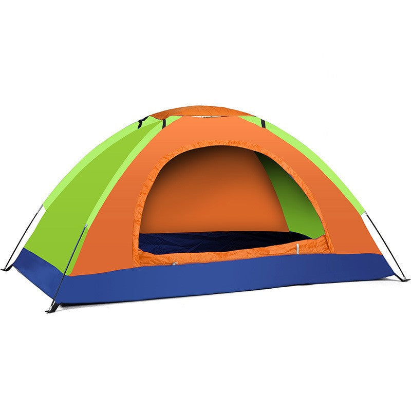 tente de camping jaune orange 1 personne