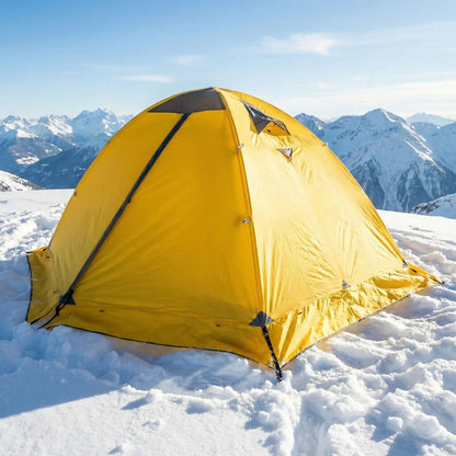tente igloo montagne enneigée