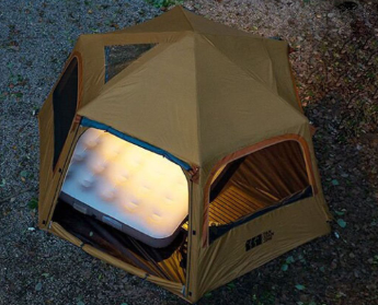 tentes gonflables jaune